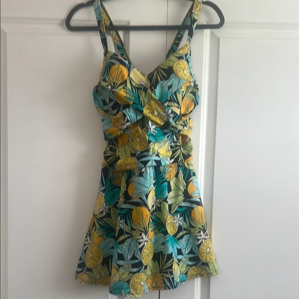 Denim & Co. Skirted swimsuit size 12 New